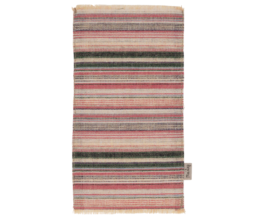 Teppich Miniature mit Streifen, rosa-bunt, von Maileg