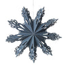 Dekoration 'Schneeflocke' L aus Papier in Orion Blau von Broste Copenhagen