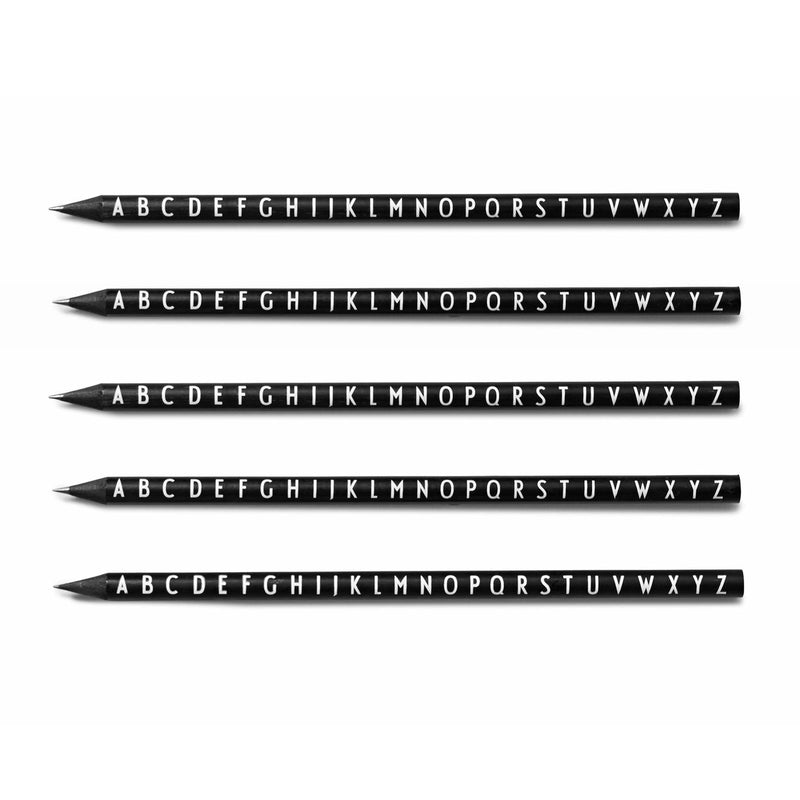 Bleistifte im 5er-Set schwarz von Design Letters