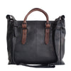 Tasche Falix aus Leder von Margelisch schwarz front mit riemen