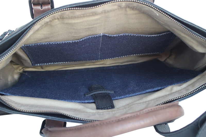 Tasche Falix aus Leder von Margelisch schwarz innen