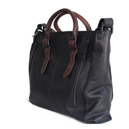 Tasche Falix aus Leder von Margelisch schwarz seite
