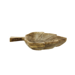Kleine Holz-Schale in Blatt-Form aus Mango-Holz von Madam Stoltz