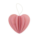 Herz in Light Pink - 3D-Puzzle und Postkarte aus Birkenholz, 4,5cm