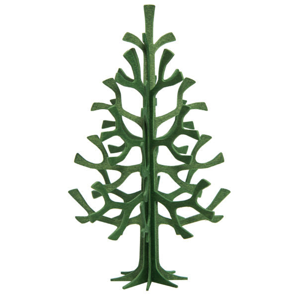 Tannenbaum grün aus Birkenholz von Lovi, 14cm