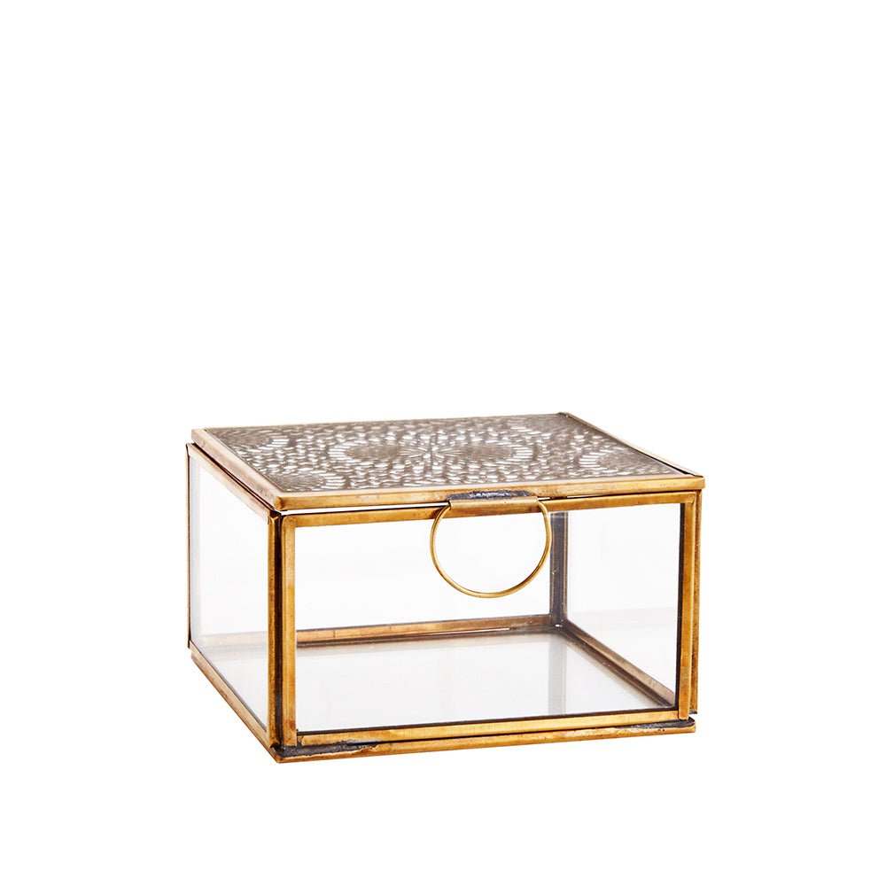 Glas-Box mit gold Beschlägen von Madam Stoltz