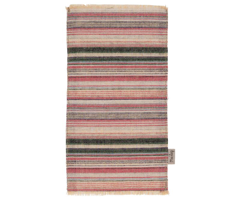 Teppich Miniature mit Streifen, rosa-bunt, von Maileg