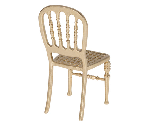 Romantisch-goldener Stuhl für Mäuse aus Metall von Maileg