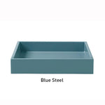 Lack-Tabletts von Mojoo 19x19 cm blue steel
