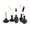 Schwarze Mini-Vasen aus Terrakotta im Set von Madam Stoltz