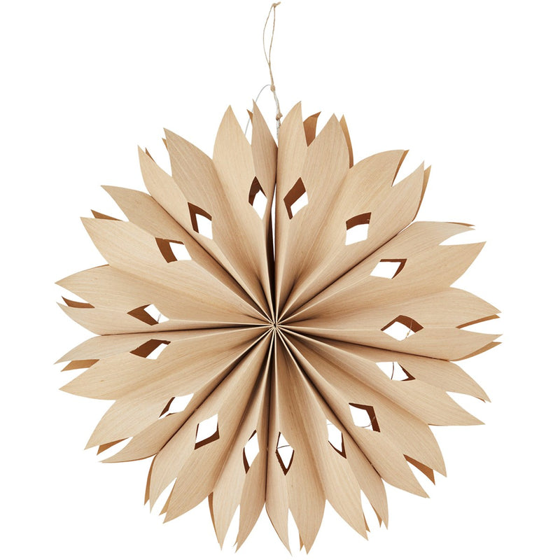 Leuchtender Stern aus Holz & Papier, 50cm von Madam Stoltz