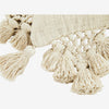 Kissenhülle mit Bommeln aus Baumwolle, offwhite, 45x45 cm