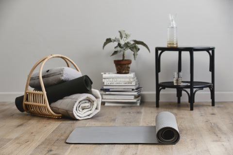 Yoga & Pilates-Matte aus Naturkautschuk 4mm von Nordal in cool grey, grau