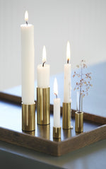 Tablett mit goldenen Kerzenhaltern und Pimp-Kit "De Luxe" von The Oak Men