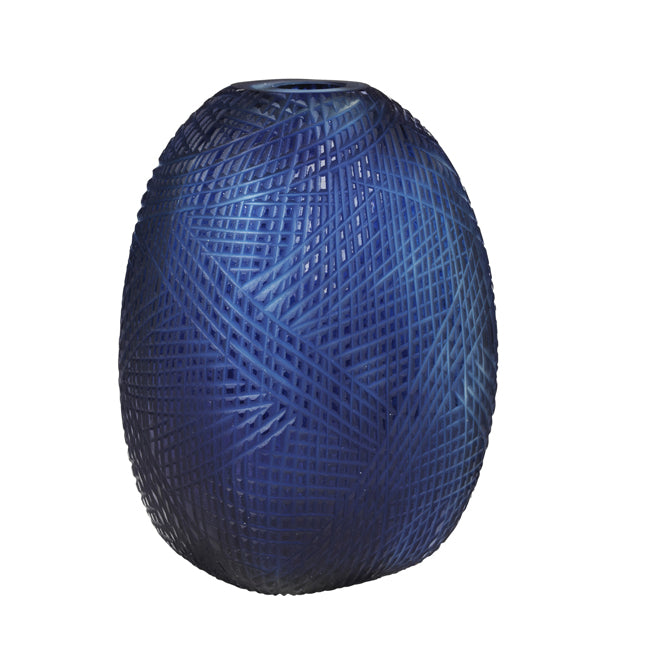 Vase Cut aus Glas mundgeblasen blau broste copenhagen